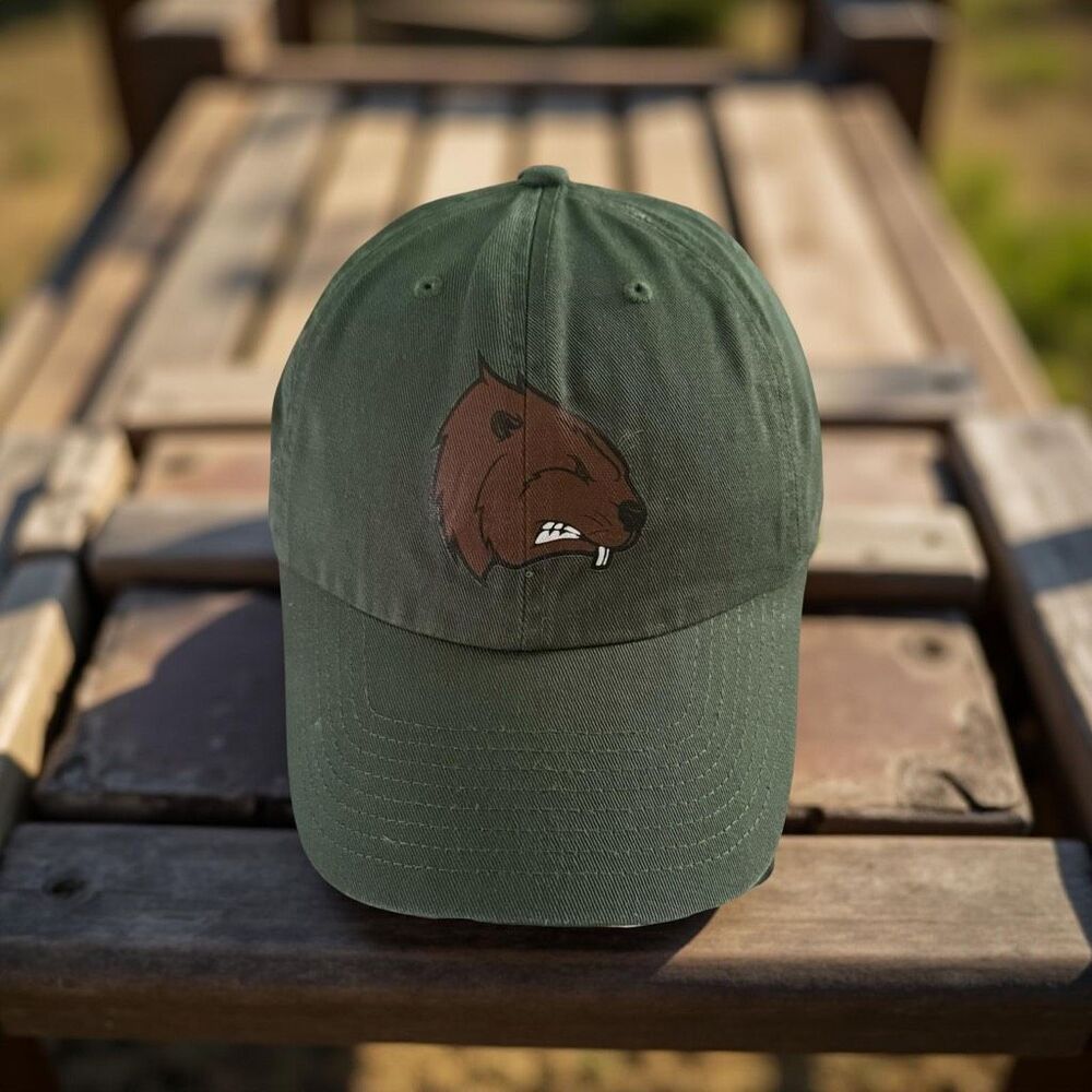 47’ Brand Forrest Green Angry Beaver Adjustable Back Hat